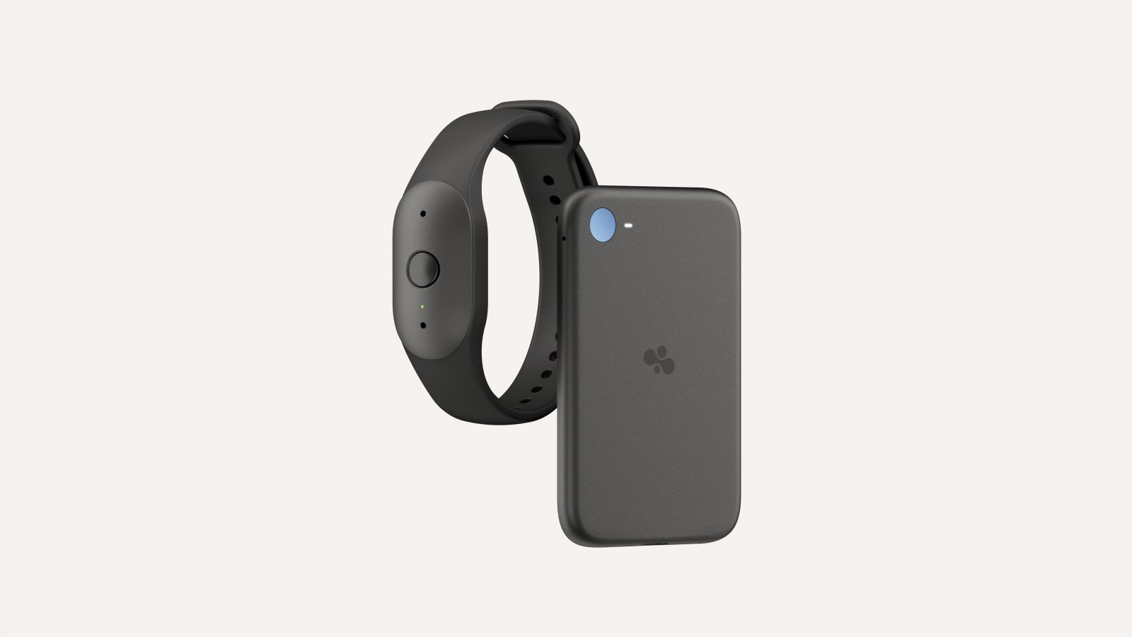 Bee Frontier wearable and Bee Eclipse phone attachment side by side