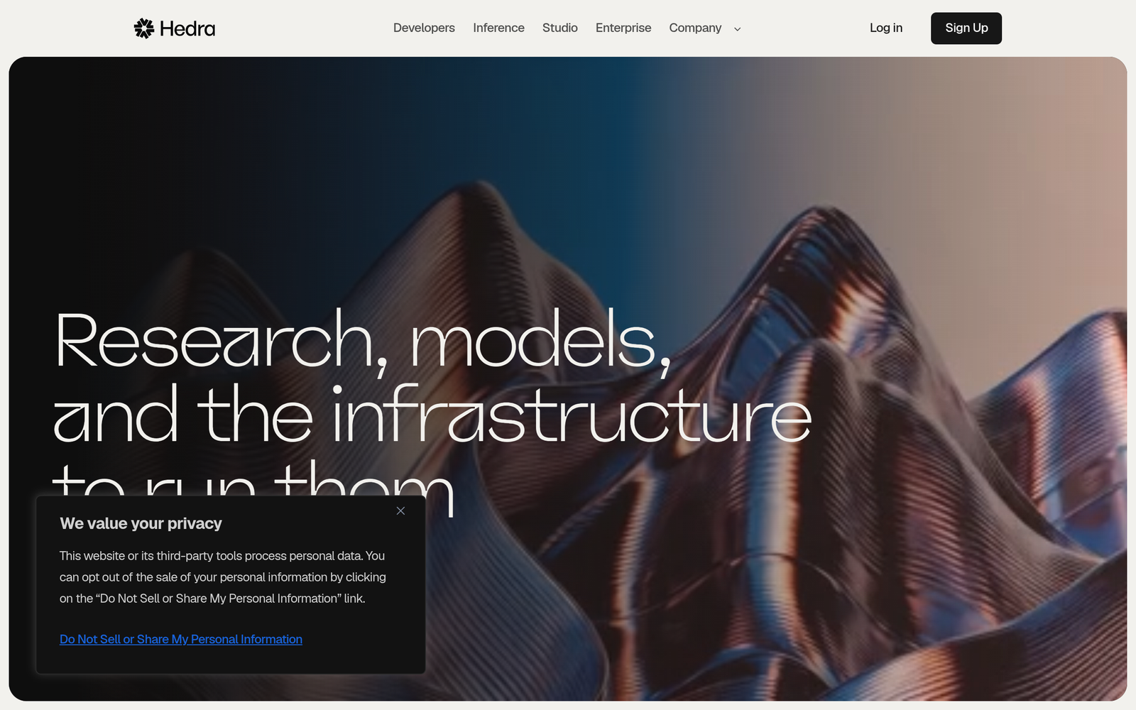Hedra homepage