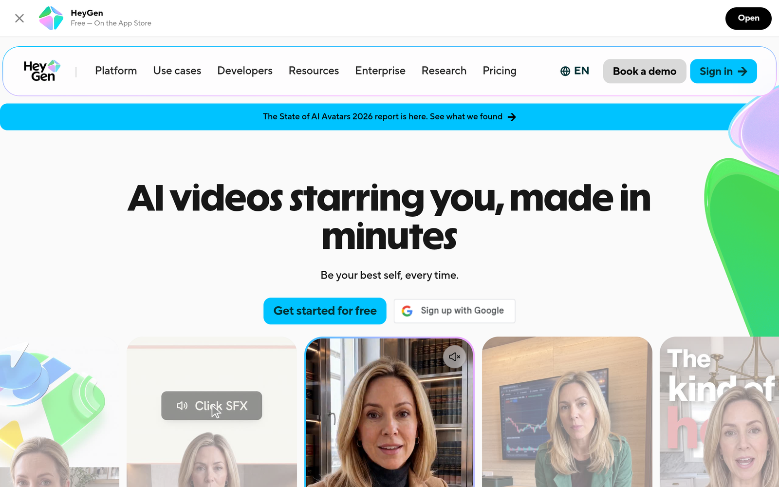HeyGen homepage