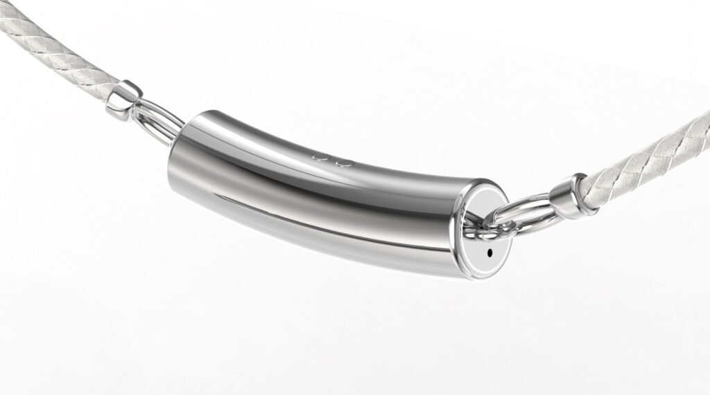 The Nirva AI pendant, a jewelry-style wearable that listens only to its wearer
