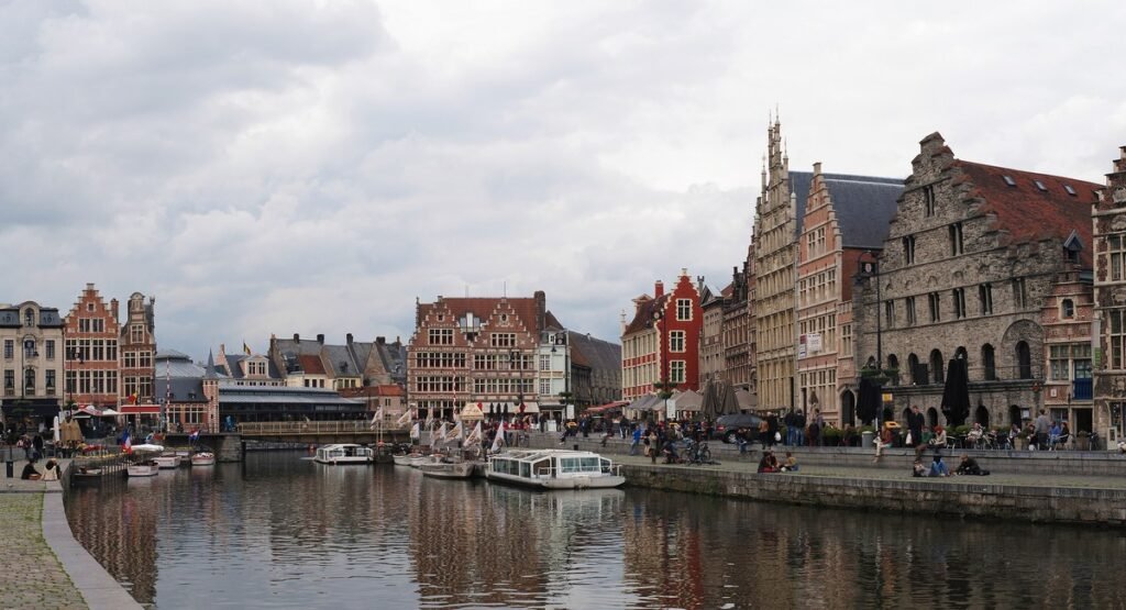 Historic buildings along the Graslei quay in Ghent, Belgium, where Ravical is based
