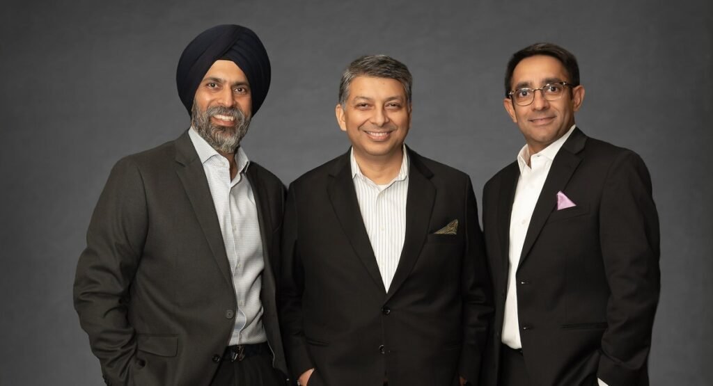 AuxoAI co-founders Arvinder Pal Singh, Amaresh Tripathy and Kabir Singh