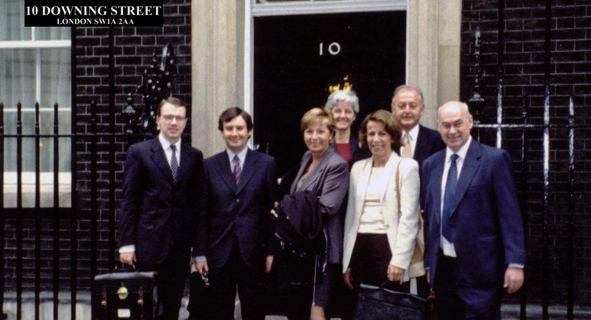The door of 10 Downing Street in London